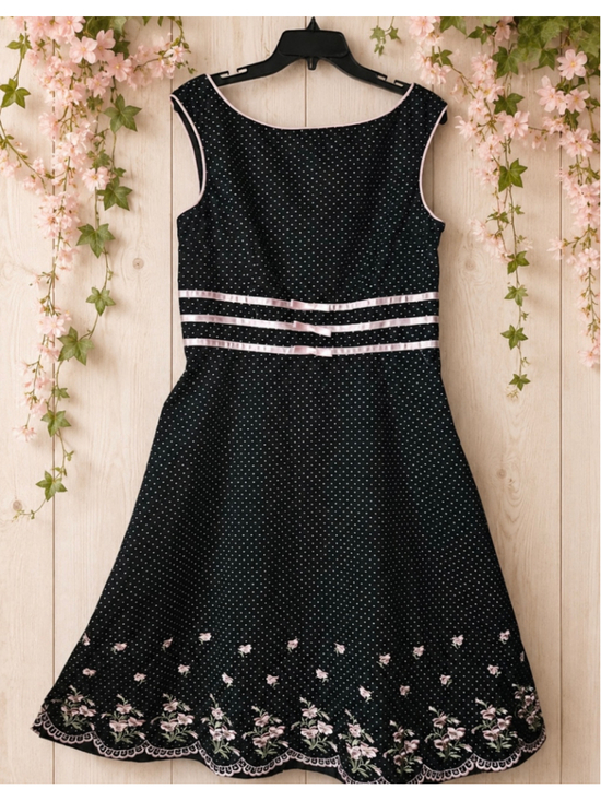 Jessica Howard Dresses & Skirts - Vtg Jessica Howard Pinup A Line Polka Dot Dress Feminine Retro Coquette 2000s S